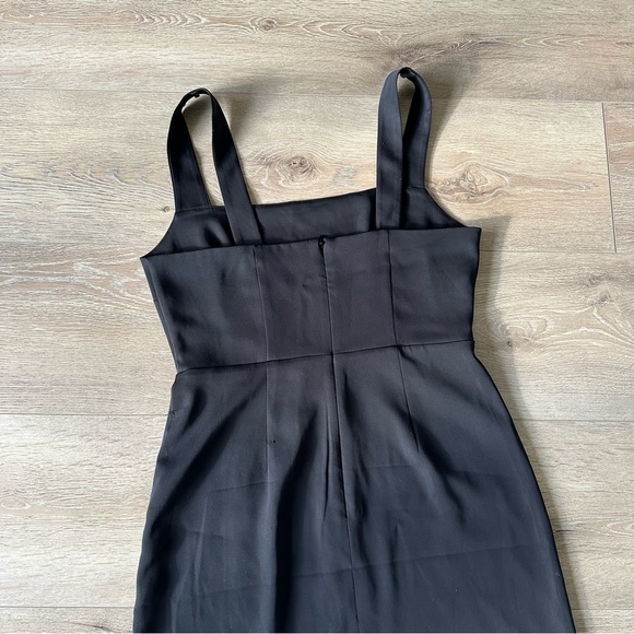 Aritzia Babaton 90s Slit Midi Black Dress Sz 4 - Picture 8 of 15